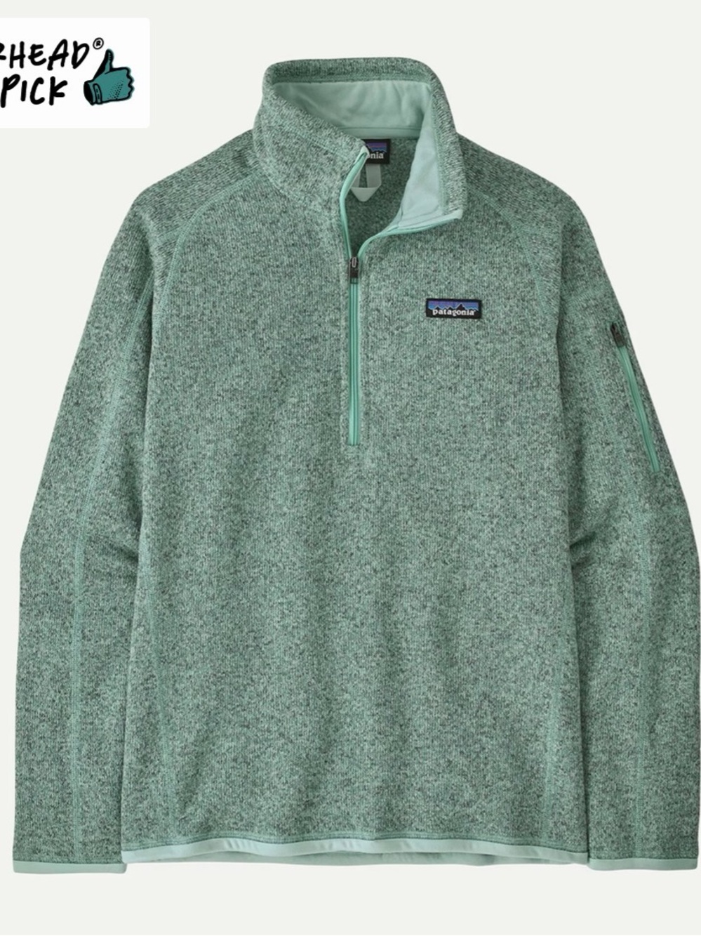 Patagonia Women's Better Sweater Fleece half zip‎ pull over teal blue S